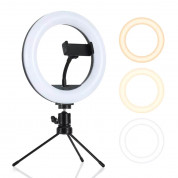 Platinet Ring Lamp With Phone Holder And Tripod PMRL8 (black) 2