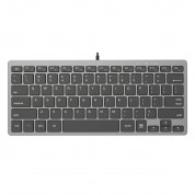 Platinet USB Keyboard K120 US - компактна жична клавиатура за PC (черен-сребрист)  1