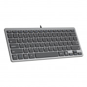 Platinet USB Keyboard K120 US - компактна жична клавиатура за PC (черен-сребрист) 