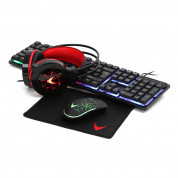 Varr 4in1 Gaming Mouse Set VG4IN1SET02 - комплект геймърска мишка, клавиатура, слушалки и пад (черен) 2