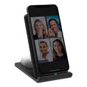 Uniq Vertex Duo Slim Foldable Dual Wireless Charger 15W - двойна поставка (пад) за безжично захранване за Qi съвместими устройства и Apple Airpods (черен)