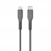Uniq Flex USB-C to Lightning Cable PD 18W - USB-C към Lightning кабел за Apple устройства с Lightning порт (30 см) (сив) 2