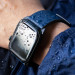 Uniq Straden Leather Hybrid Strap - хибридна (естествена кожа и силикон) каишка за Apple Watch 42мм, 44мм, 45мм, Ultra 49мм (син) 5