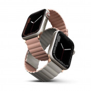 Uniq Revix Silicone Magnetic Strap - двулицевва магнитна силиконова каишка за Apple Watch 38мм, 40мм, 41мм (розов-бежов)