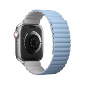 Uniq Revix Silicone Magnetic Strap - двулицевва магнитна силиконова каишка за Apple Watch 42мм, 44мм, 45мм (бял-син) 4