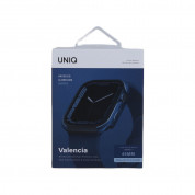 Uniq Valencia Reinforced Aluminium Protective Case - удароустойчив хибриден кейс за Apple Watch 45мм, 44мм (син) 5