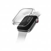 Uniq Garde Apple Watch Case 41mm - качествен силиконов (TPU) кейс с вграден протектор за дисплея на Apple Watch 7 41мм (прозрачен)