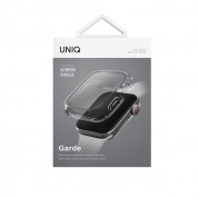 Uniq Garde Apple Watch Case 41mm - качествен силиконов (TPU) кейс с вграден протектор за дисплея на Apple Watch 7 41мм (прозрачен) 4