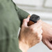 Uniq Garde Hybrid Apple Watch Case 41mm - качествен силиконов (TPU) кейс с вграден протектор за дисплея на Apple Watch 7 41мм (черен-прозрачен) 4