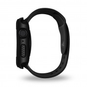 Uniq Torres Antimicrobical Apple Watch Case With 9H Tempred Glass 40mm - качествен хибриден кейс с вграден стъклен протектор за дисплея на Apple Watch 40мм (черен) 3