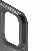 Uniq Combat Aramid Case - хибриден удароустойчив кейс с кевлар за iPhone 13 Pro (черен) 2