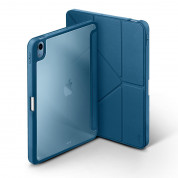 Uniq Moven Case - полиуретанов кейс с поставка и отделение за Apple Pencil 2 за iPad Air 5 (2022), iPad Air 4 (2020) (син)