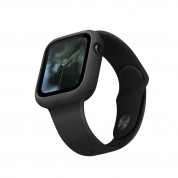 Uniq Lino Watch Case - висококачествен силиконов (TPU) кейс за Apple Watch 7 44мм (черен)