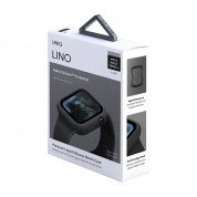Uniq Lino Watch Case - висококачествен силиконов (TPU) кейс за Apple Watch 7 44мм (черен) 4