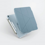 Uniq Camden Case - полиуретанов кейс с поставка и възможност за поставяне на Apple Pencil 2 за iPad Air 5 (2022), iPad Air 4 (2020) (син) 4
