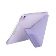 Uniq Camden Case - полиуретанов кейс с поставка и възможност за поставяне на Apple Pencil 2 за iPad Air 5 (2022), iPad Air 4 (2020) (лилав) 1