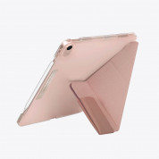 Uniq Camden Case - полиуретанов кейс с поставка и възможност за поставяне на Apple Pencil 2 за iPad Air 5 (2022), iPad Air 4 (2020) (розов) 1