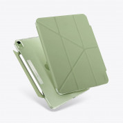 Uniq Camden Case - полиуретанов кейс с поставка и възможност за поставяне на Apple Pencil 2 за iPad Air 5 (2022), iPad Air 4 (2020) (зелен)