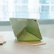 Uniq Camden Case - полиуретанов кейс с поставка и възможност за поставяне на Apple Pencil 2 за iPad Air 5 (2022), iPad Air 4 (2020) (зелен) 9