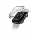 Uniq Garde Hybrid Apple Watch Case - качествен силиконов (TPU) кейс с вграден протектор за дисплея на Apple Watch 44мм (прозрачен) 1