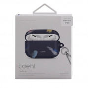 Uniq Coehl Reverie Case - хибриден силиконов калъф с карабинер за Apple Airpods Pro (син) 2
