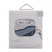 Uniq Coehl Ciehl Case - хибриден силиконов калъф с карабинер за Apple Airpods Pro (син) 3