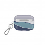 Uniq Coehl Ciehl Case - хибриден силиконов калъф с карабинер за Apple Airpods Pro (син) 1