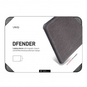 Uniq Dfender Sleeve - качествен удароустойчив калъф за MacBook Pro 16 (2019-2021), Macbook Pro 15 (2016-2019) и лаптопи до 16 инча (сив) 2