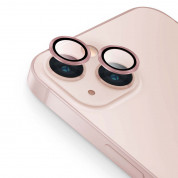 Uniq Optix Camera Tempered Glass Lens Protector - предпазни стъклени лещи за камерата на iPhone 13, iPhone 13 mini (розов)