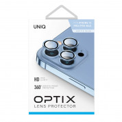Uniq Optix Camera Tempered Glass Lens Protector - предпазни стъклени лещи за камерата на iPhone 13, iPhone 13 mini (син) 2