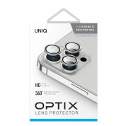 Uniq Optix Camera Tempered Glass Lens Protector - предпазни стъклени лещи за камерата на iPhone 13 Pro, iPhone 13 Pro Max (сребрист) 1