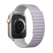 Uniq Revix Silicone Magnetic Strap - двулицева магнитна силиконова каишка за Apple Watch 38мм, 40мм, 41мм (лилав-бял) 2