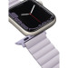 Uniq Revix Silicone Magnetic Strap - двулицева магнитна силиконова каишка за Apple Watch 38мм, 40мм, 41мм (лилав-бял) 7