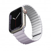 Uniq Revix Silicone Magnetic Strap - двулицева магнитна силиконова каишка за Apple Watch 38мм, 40мм, 41мм (лилав-бял) 1