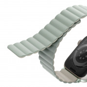 Uniq Revix Silicone Magnetic Strap - двулицевва магнитна силиконова каишка за Apple Watch 38мм, 40мм, 41мм (зелен-бежов) 4