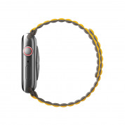 Uniq Revix Silicone Magnetic Strap - двулицевва магнитна силиконова каишка за Apple Watch 42мм, 44мм, 45мм (жълт-кафяв) 3
