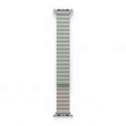 Uniq Revix Silicone Magnetic Strap - двулицевва магнитна силиконова каишка за Apple Watch 42мм, 44мм, 45мм (зелен-бежов) 5
