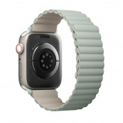 Uniq Revix Silicone Magnetic Strap - двулицевва магнитна силиконова каишка за Apple Watch 42мм, 44мм, 45мм, Ultra 49мм (зелен-бежов) 2