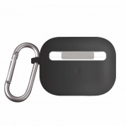 Uniq Vencer Silicone Hang Case - силиконов (TPU) калъф и силиконово въженце за Apple AirPods Pro (черен) 2