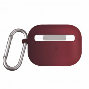 Uniq Vencer Silicone Hang Case - силиконов (TPU) калъф и силиконово въженце за Apple AirPods Pro (червен) 2