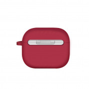Uniq Nexo Silicone Case - силиконов (TPU) калъф и силиконови кукички за Apple AirPods 3 (червен-бял) 2