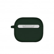 Uniq Nexo Silicone Case - силиконов (TPU) калъф и силиконови кукички за Apple AirPods 3 (зелен-черен) 2