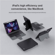 Nillkin Bumper Combo Keyboard Protective Case - удароустойчив кейс, с отделяща клавиатура и поставка за Apple iPad 9 (2021), iPad 8 (2020), iPad 7 (2019) (черен) 9