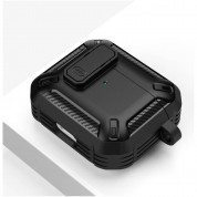 Tech-Protect X-Carbo Hybrid Case - хибриден удароустойчив кейс с карабинер за Apple Airpods Pro (черен) 3