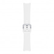 Samsung Silicone Sport Band 20mm M/L (ET-SFR87LWE) - оригинална силиконова каишка за Samsung Galaxy Watch, Huawei Watch, Xiaomi, Garmin и други часовници с 20мм захват (бял)