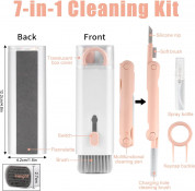 JC Electronics Cleaning Kit 7-in-1 - комплект за почистване на мобилни устройства, слушалки и други (розов) 1