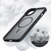 Tech-Protect MagMat MagSafe Case - хибриден удароустойчив кейс с MagSafe за iPhone 13 (черен-прозрачен) 4