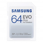 Samsung SDXC Card EVO Plus 64GB (клас 10) - SDXC карта памет за мобилни устройства (подходяща за фотоапарати и камери)