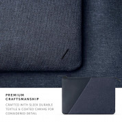 Native Union Stow Fabric Sleeve - качествен полиуретанов калъф за MacBook Pro 16, Pro 15 и лаптопи до 16 инча (тъмносин) 4