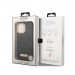 Guess PU 4G MagSafe Leather Hard Case - дизайнерски кожен кейс с MagSafe за iPhone 13 Pro (черен) 6